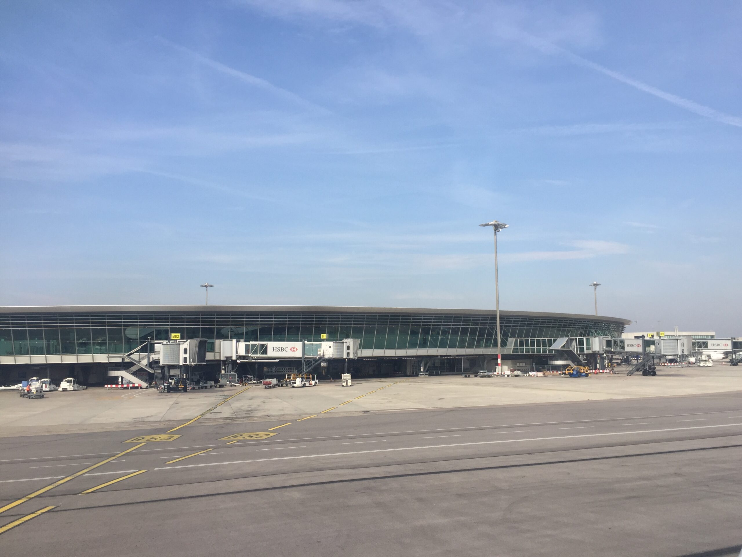 "Exterior view of Lyon Saint-Exupéry airport."