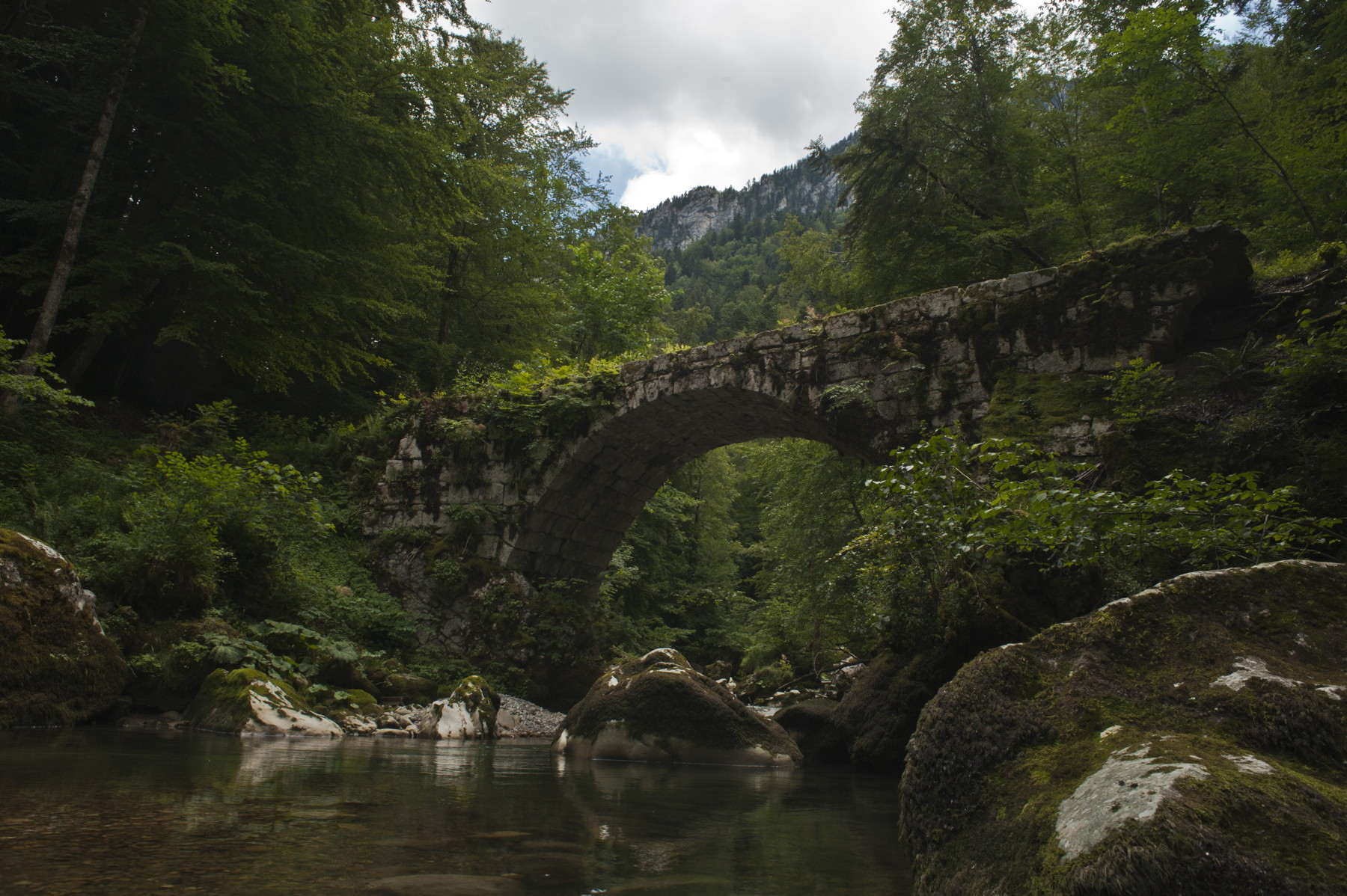Pont de la Tannerie bridge over the Guiers Mort at Saint-Pierre-de-Chartreuse